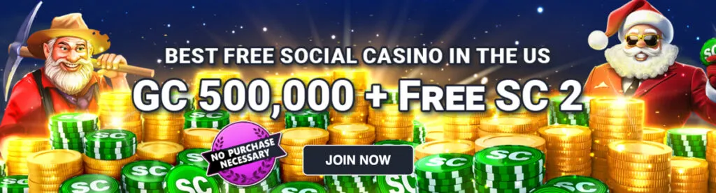 Baba Casino no-deposit bonus offer with 500,000 Gold Coins and 2 FREE Sweeps Coins for new players after sign-up