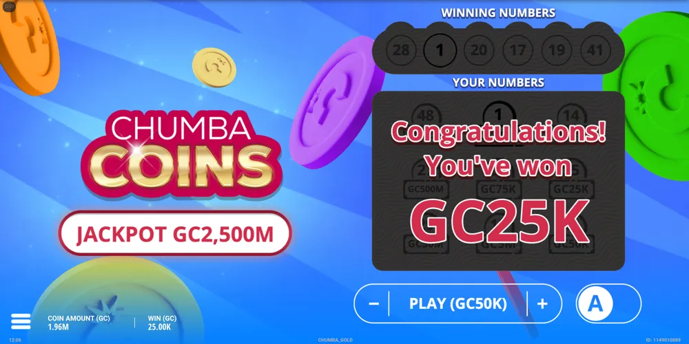 Online scratch card game at Chumba, a popular social casino for Alaska players
