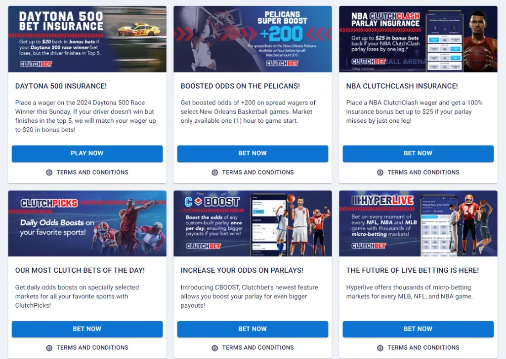 ClutchBet Sportsbook Promotions