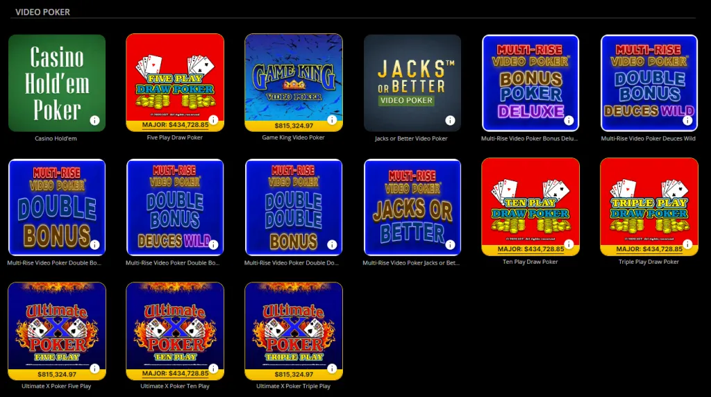 DraftKings Casino Video Poker