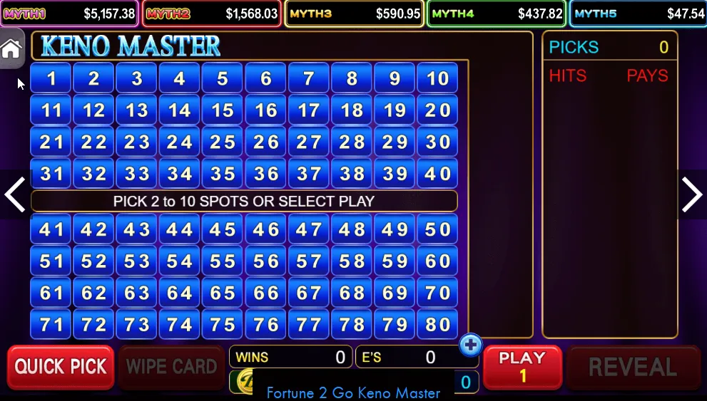 Fortune 2 Go Keno