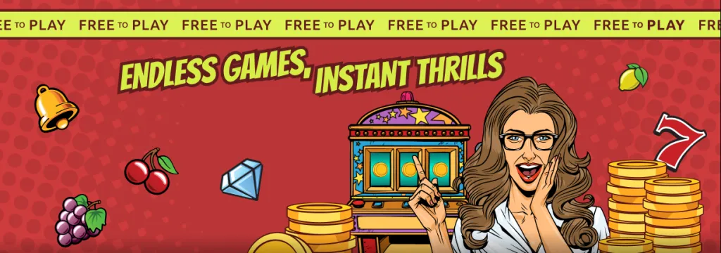 Hello Millions promotional banner highlighting endless games, instant thrills, and free play