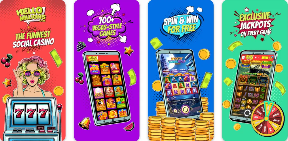 Hello Millions Android app preview shown in the Google Play Store
