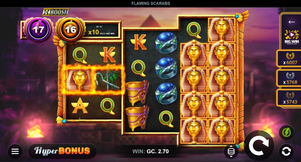 High 5 Casino Flaming Scarab Game
