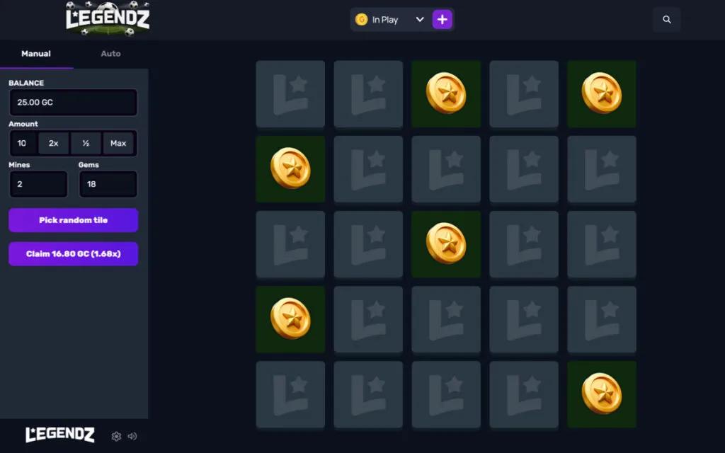 Legendz Original Mines game