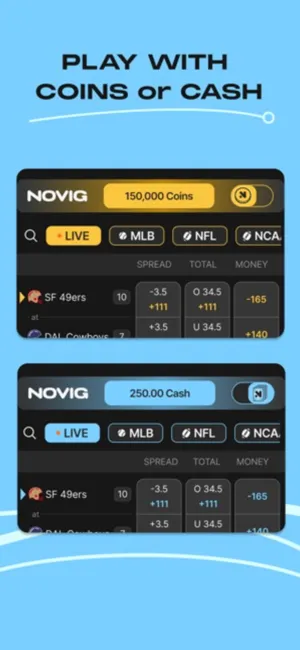 Novig Coins vs Novig Cash