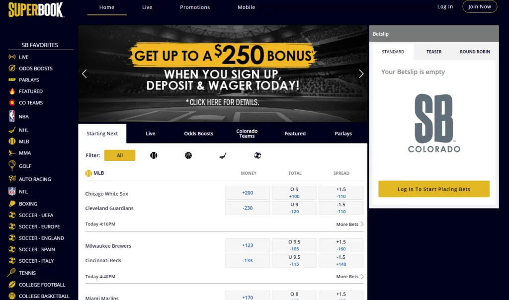 SuperBook Sportsbook Website