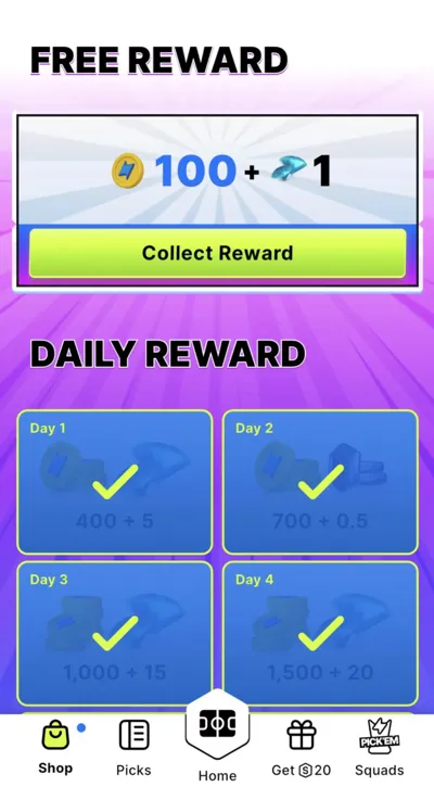 Thrillzz Daily Rewards promotion where users claim free coins on login