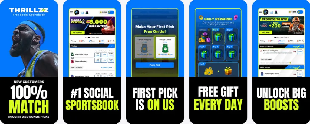 iOS App Store preview of the Thrillzz Sportsbook mobile app for iPhones