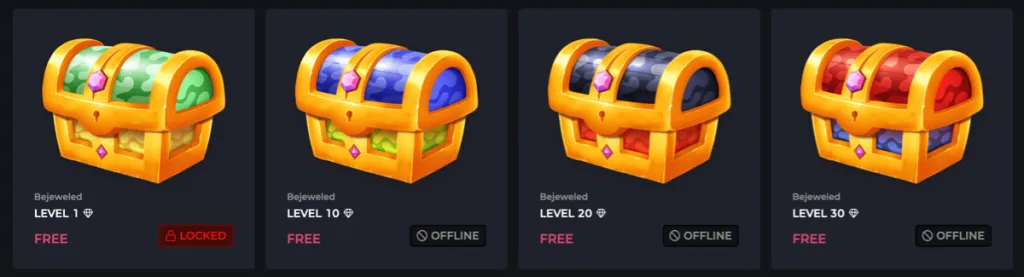Vegas Gems Bejeweled Chests